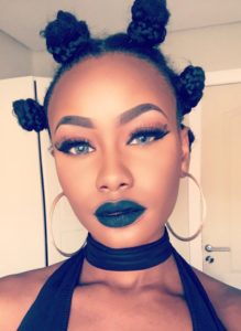 Billykiss Azeez. Your Favourite Muse. Nigerian Irish Blogger. Beauty Blogger. Hair Product Review. Hair Care Product. Pure Essence Oil Hair Blend. African Hair. Natural Hair. Bantu Knots. Black Lips. Woman of colour wearing black lipstick. Baddie makeup.