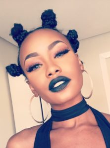 Billykiss Azeez. Your Favourite Muse. Nigerian Irish Blogger. Beauty Blogger. Hair Product Review. Hair Care Product. Pure Essence Oil Hair Blend. African Hair. Natural Hair. Bantu Knots. Black Lips. Woman of colour wearing black lipstick. Baddie makeup.