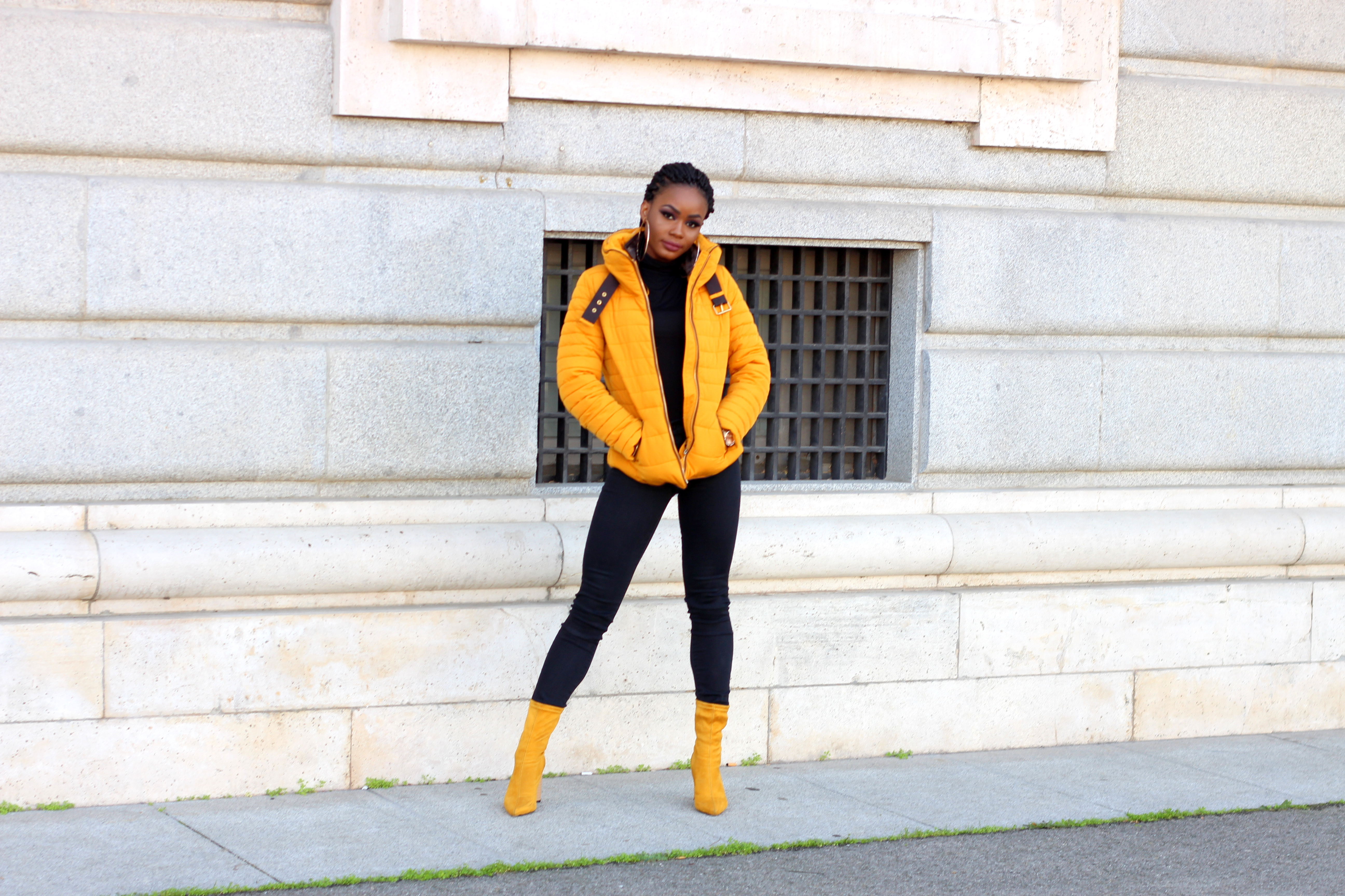 Mustard shop boots outfit