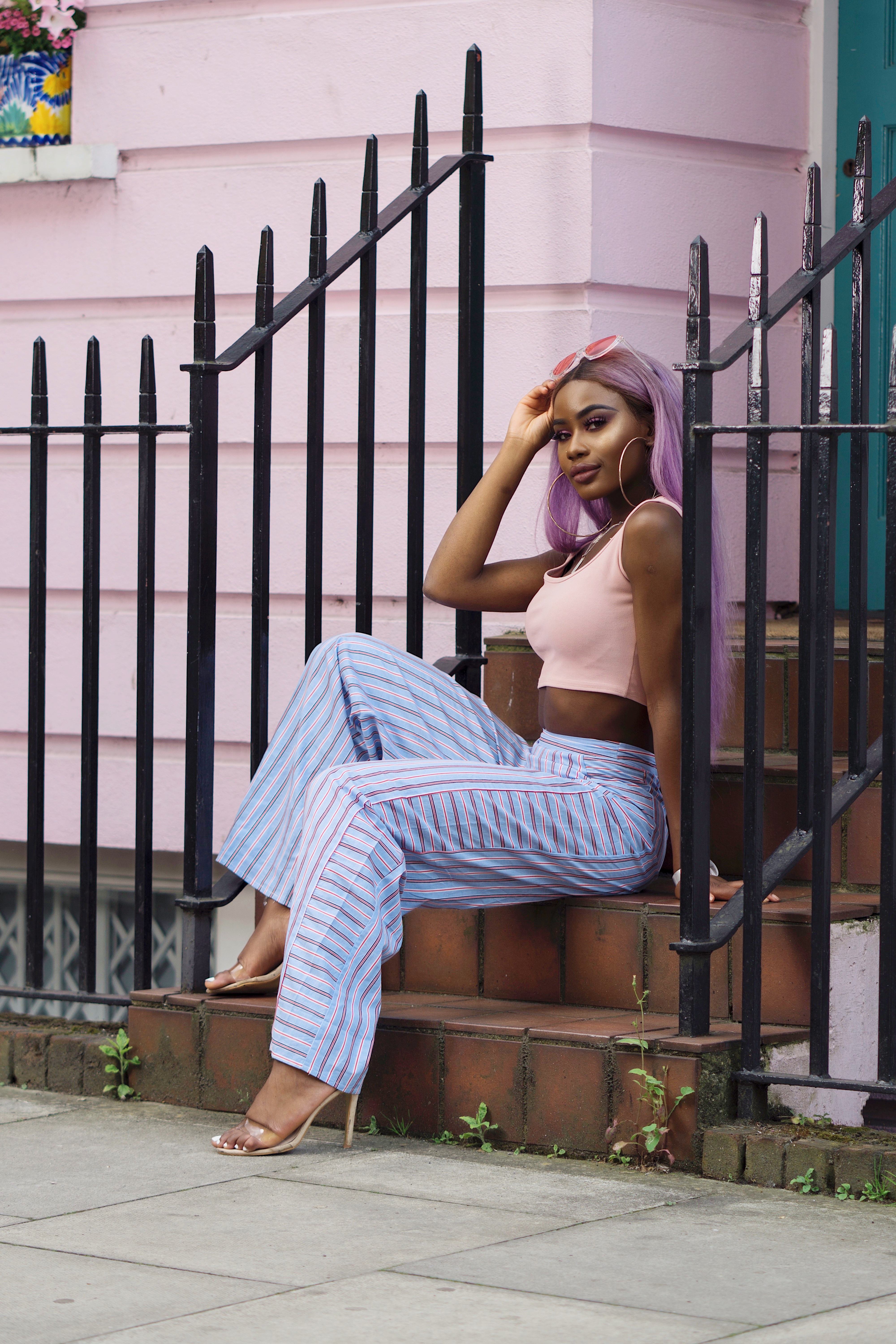 Billykiss Azeez. Your Favourite Muse. Fashion Irish British Blogger. African Blogger. SS18. Missy Empire. Purple Hair. Quantico. Classy Outfit. 